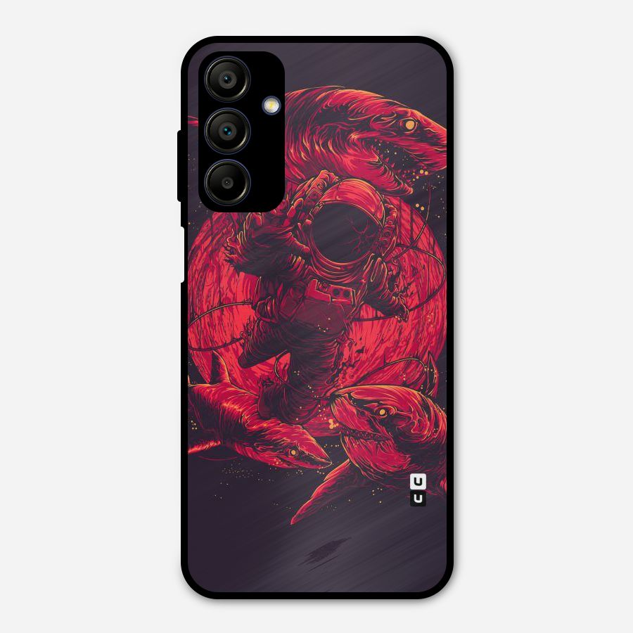 Coloured Spaceman Metal Back Case for Galaxy A15 5G