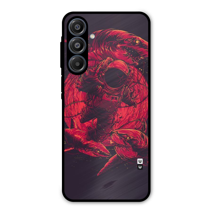 Coloured Spaceman Metal Back Case for Galaxy A16 5G