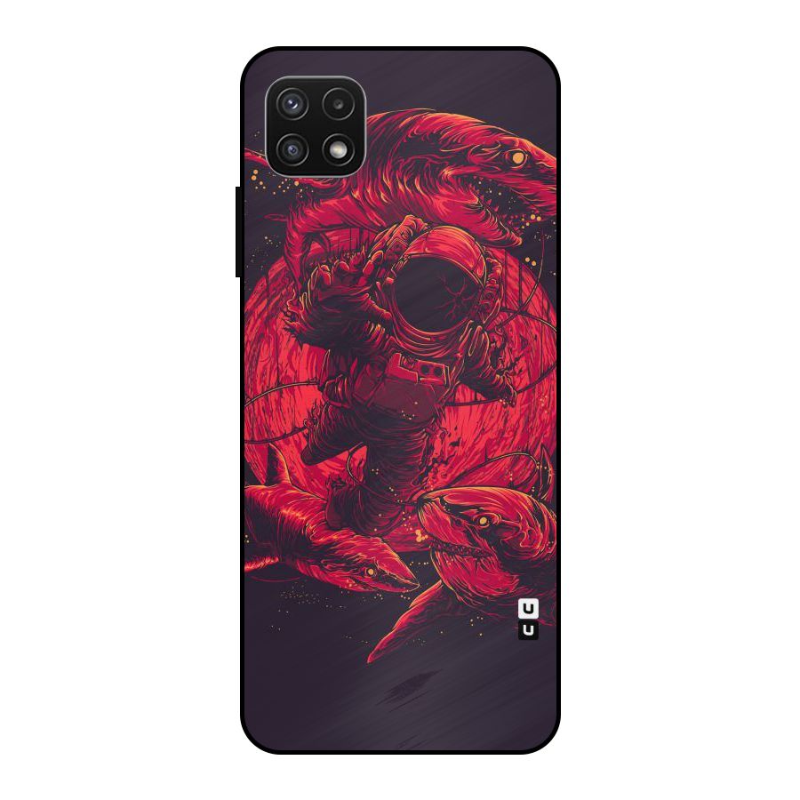 Coloured Spaceman Metal Back Case for Galaxy A22 5G