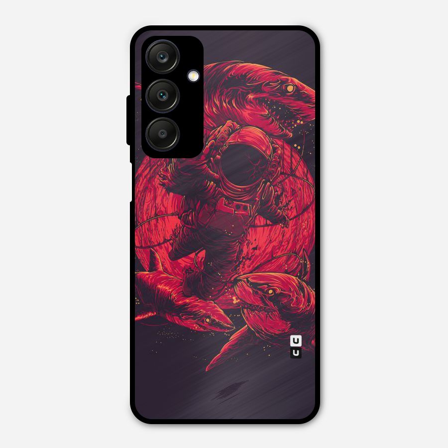 Coloured Spaceman Metal Back Case for Galaxy A25 5G