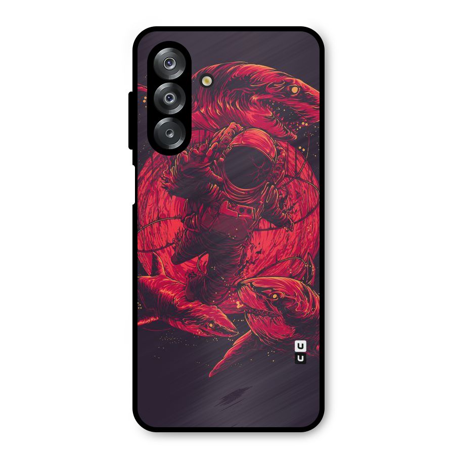 Coloured Spaceman Metal Back Case for Galaxy A26