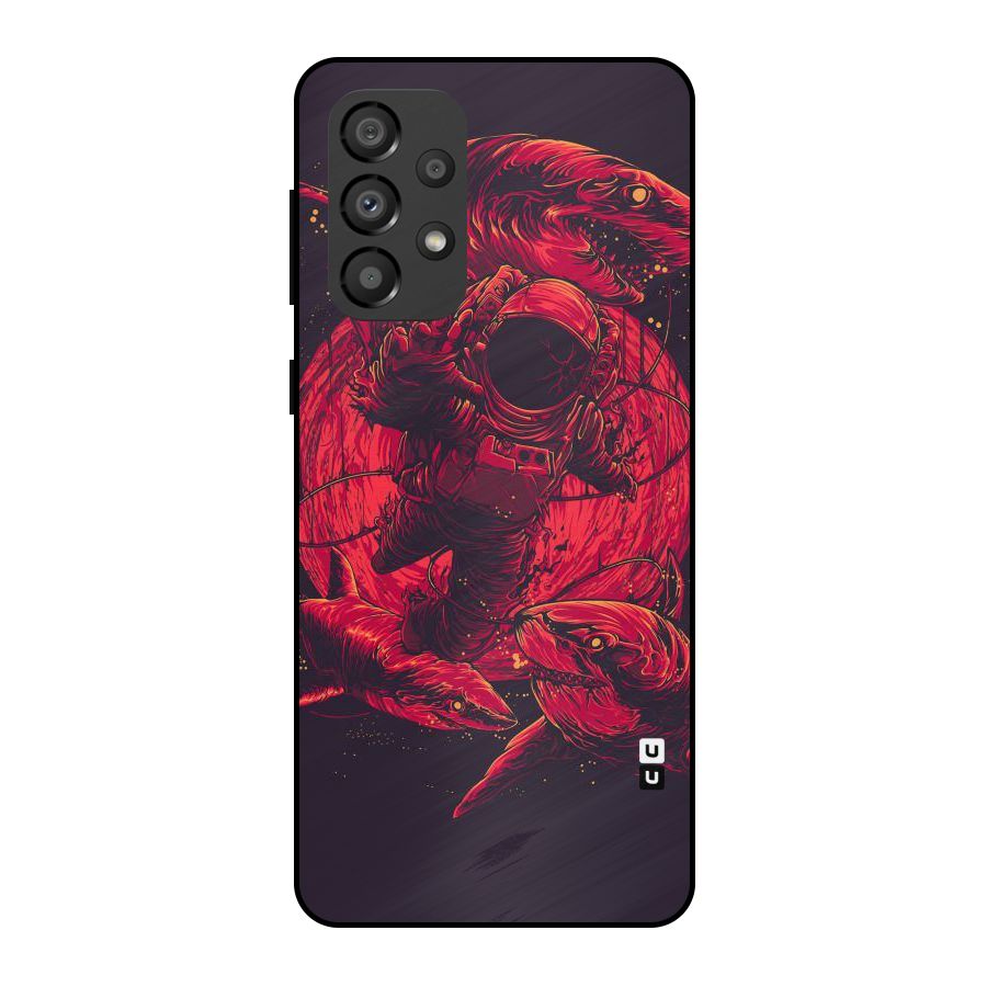 Coloured Spaceman Metal Back Case for Galaxy A33 5G