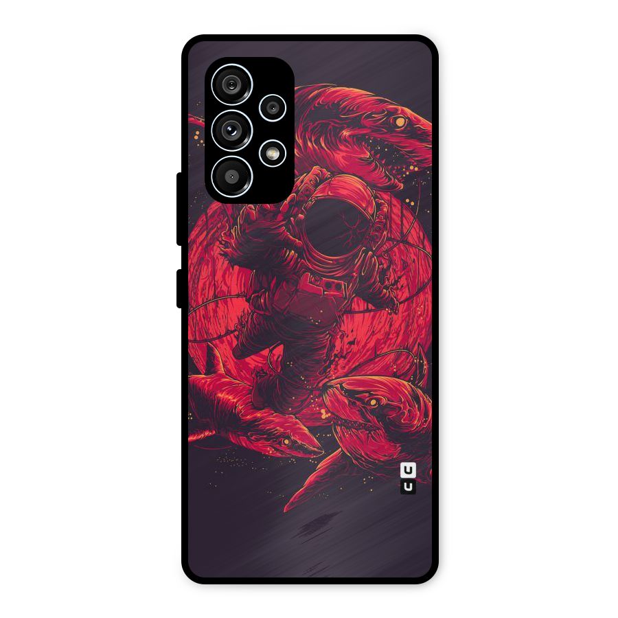 Coloured Spaceman Metal Back Case for Galaxy A53 5G