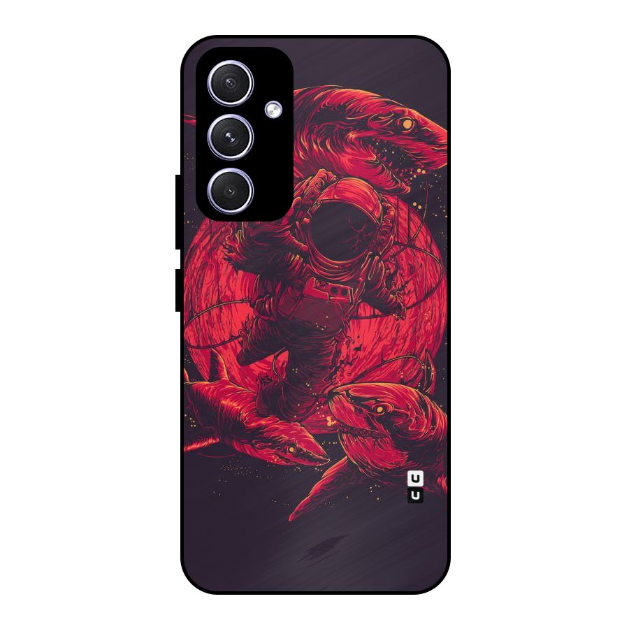 Coloured Spaceman Metal Back Case for Galaxy A54