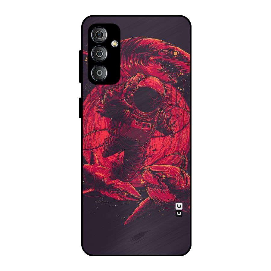 Coloured Spaceman Metal Back Case for Galaxy F23