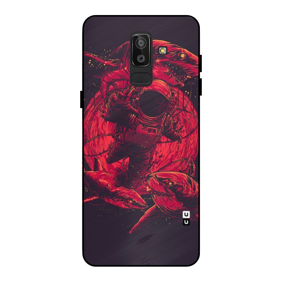 Coloured Spaceman Metal Back Case for Galaxy J8