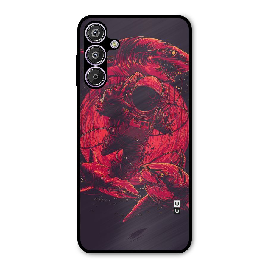 Coloured Spaceman Metal Back Case for Galaxy M15