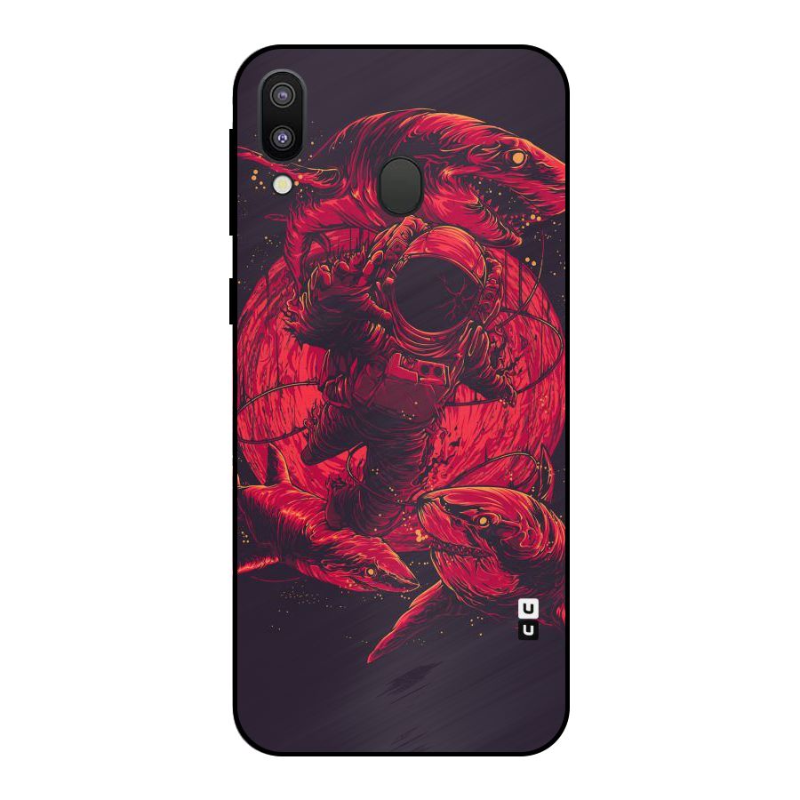 Coloured Spaceman Metal Back Case for Galaxy M20