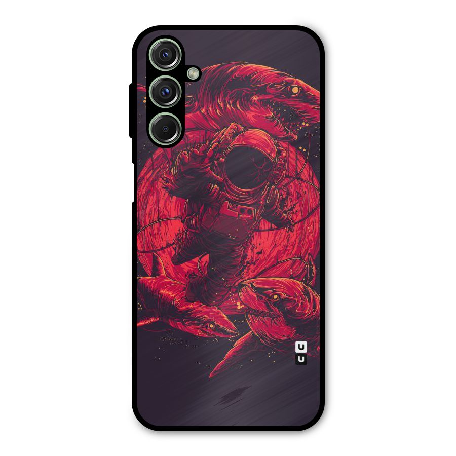 Coloured Spaceman Metal Back Case for Galaxy M34