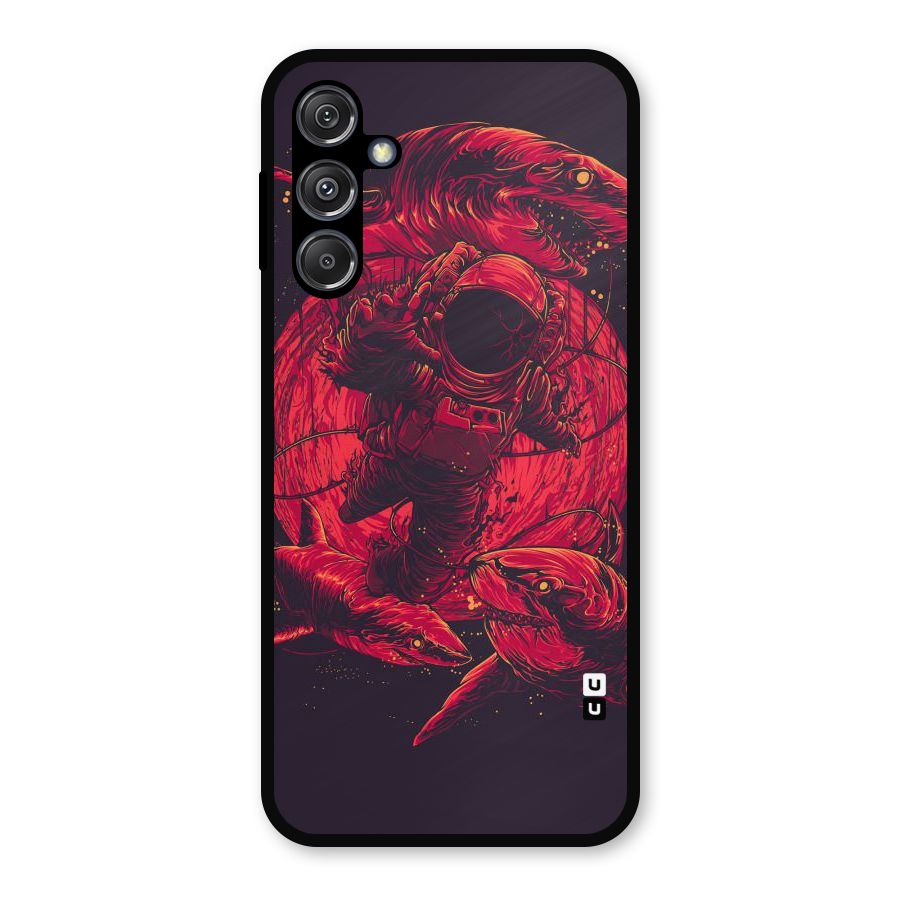 Coloured Spaceman Metal Back Case for Galaxy M34 5G