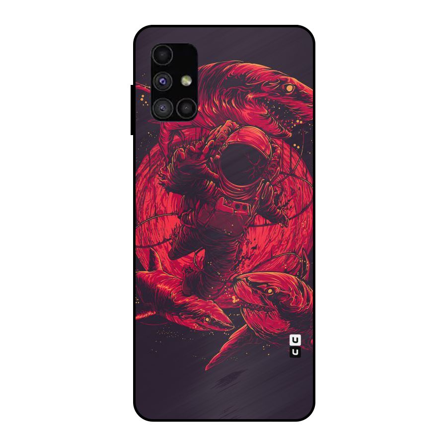 Coloured Spaceman Metal Back Case for Galaxy M51