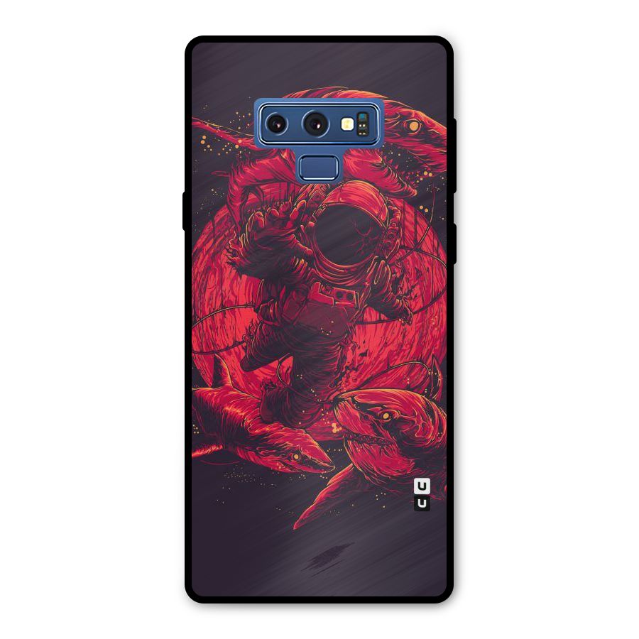 Coloured Spaceman Metal Back Case for Galaxy Note 9