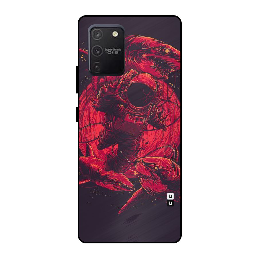 Coloured Spaceman Metal Back Case for Galaxy S10 Lite