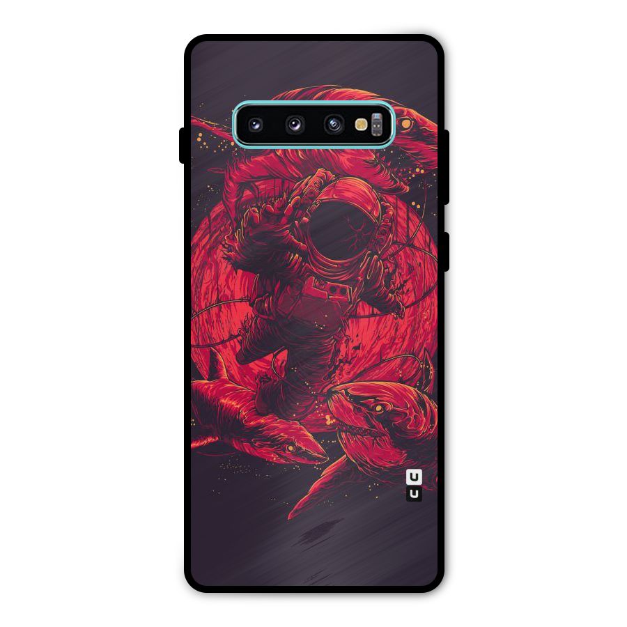 Coloured Spaceman Metal Back Case for Galaxy S10 Plus
