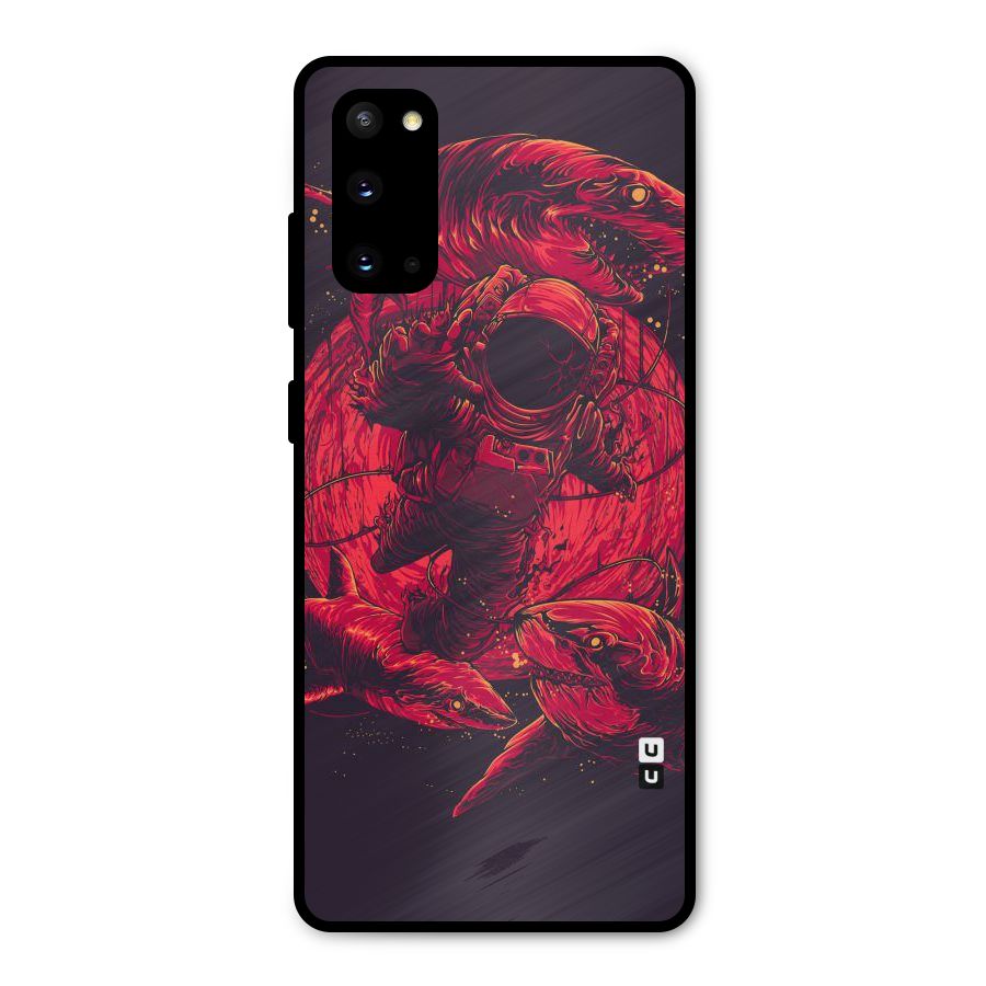 Coloured Spaceman Metal Back Case for Galaxy S20