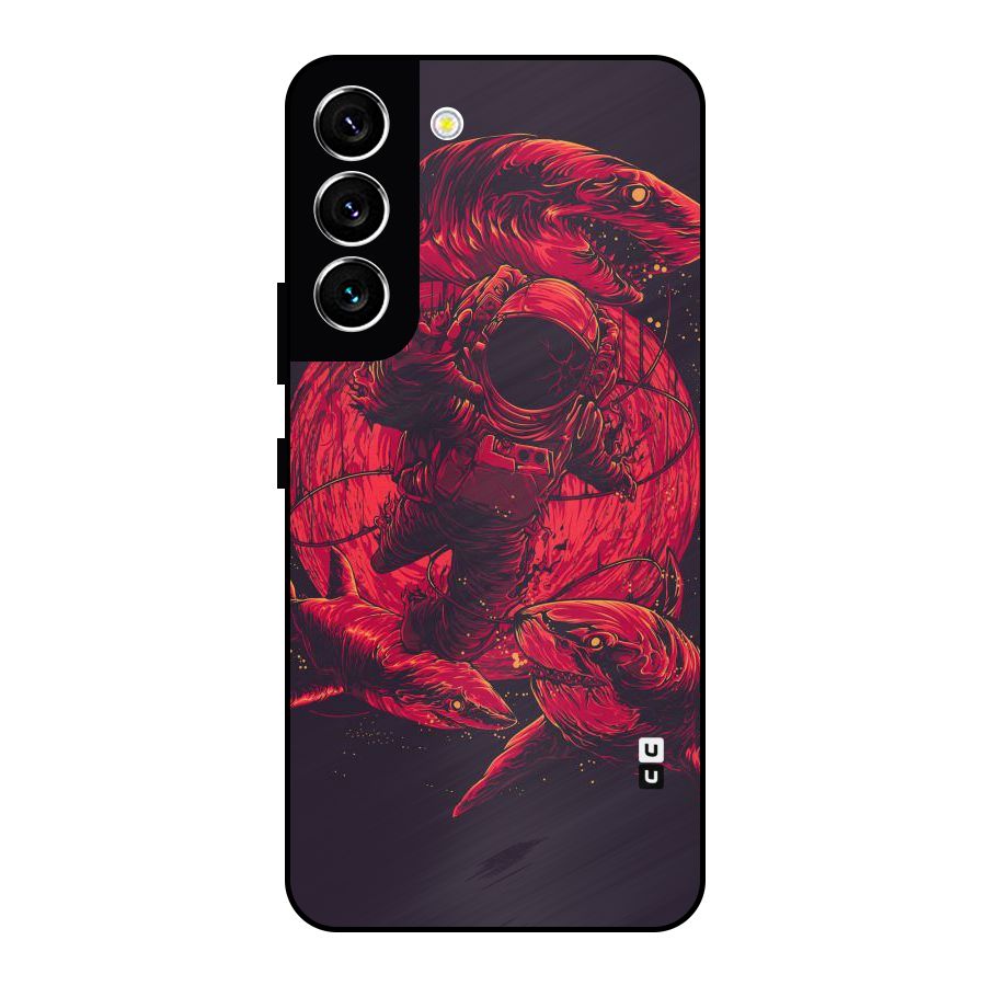 Coloured Spaceman Metal Back Case for Galaxy S22 5G
