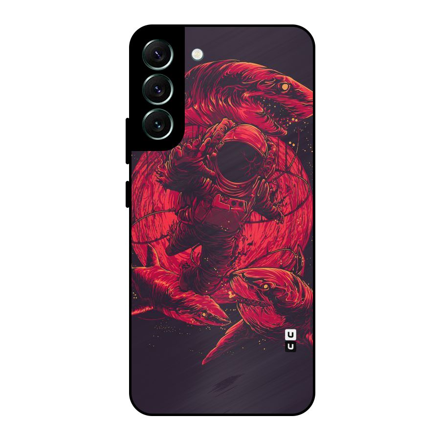 Coloured Spaceman Metal Back Case for Galaxy S22 Plus 5G