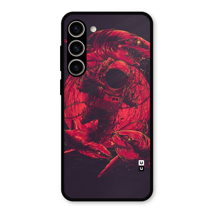 Coloured Spaceman Metal Back Case for Galaxy S23 Plus