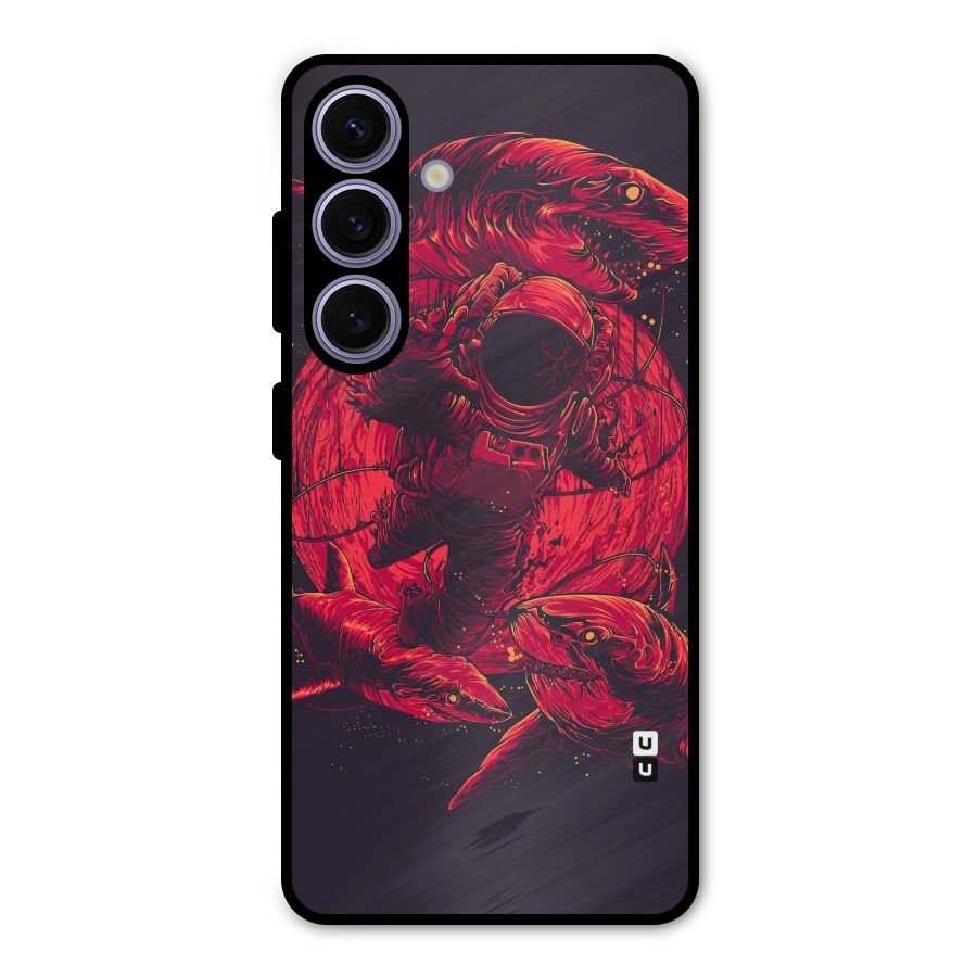 Coloured Spaceman Metal Back Case for Galaxy S24