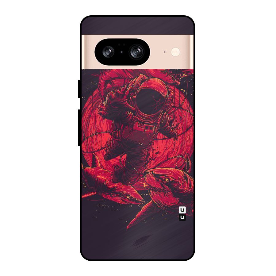 Coloured Spaceman Metal Back Case for Google Pixel 8