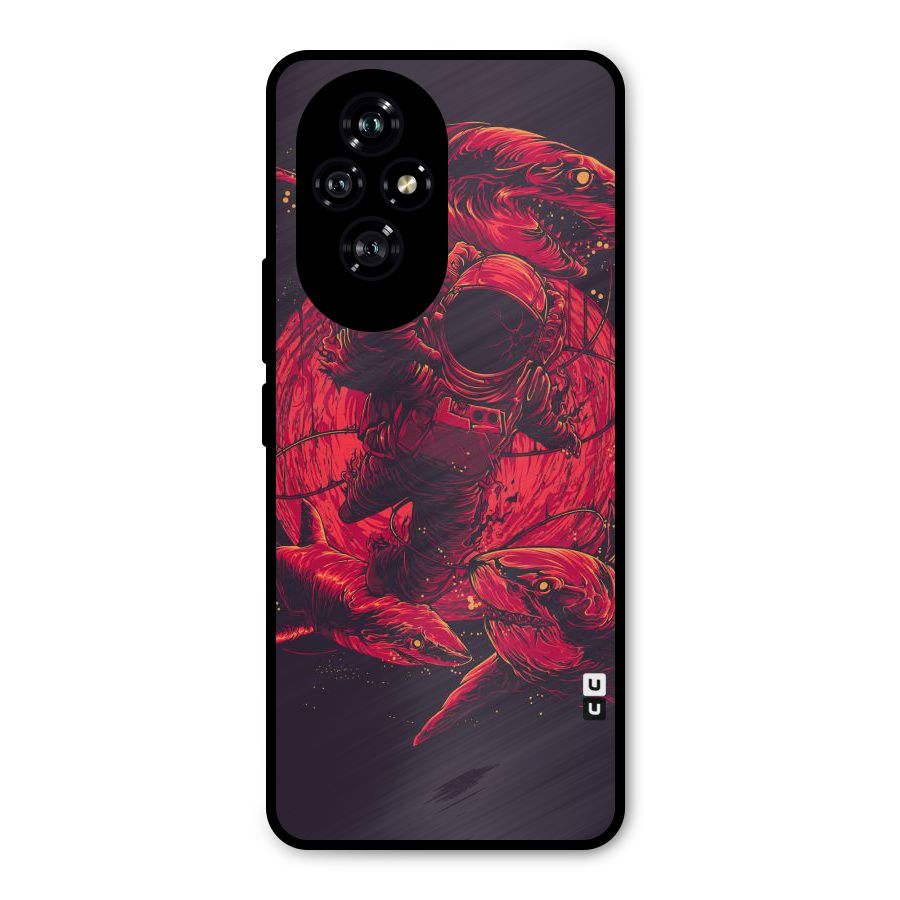 Coloured Spaceman Metal Back Case for Honor 200