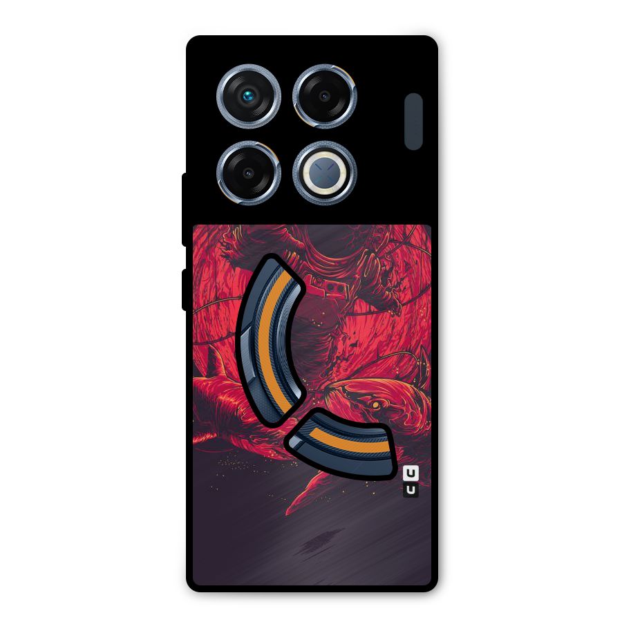 Coloured Spaceman Metal Back Case for Infinix GT 20 Pro