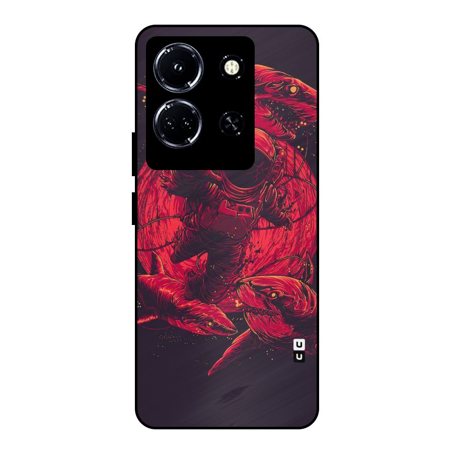 Coloured Spaceman Metal Back Case for Infinix Note 30 5G