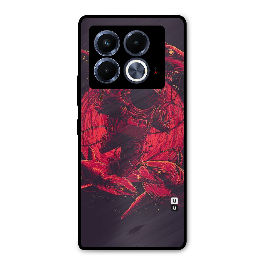 Coloured Spaceman Metal Back Case for Infinix Note 40 5G
