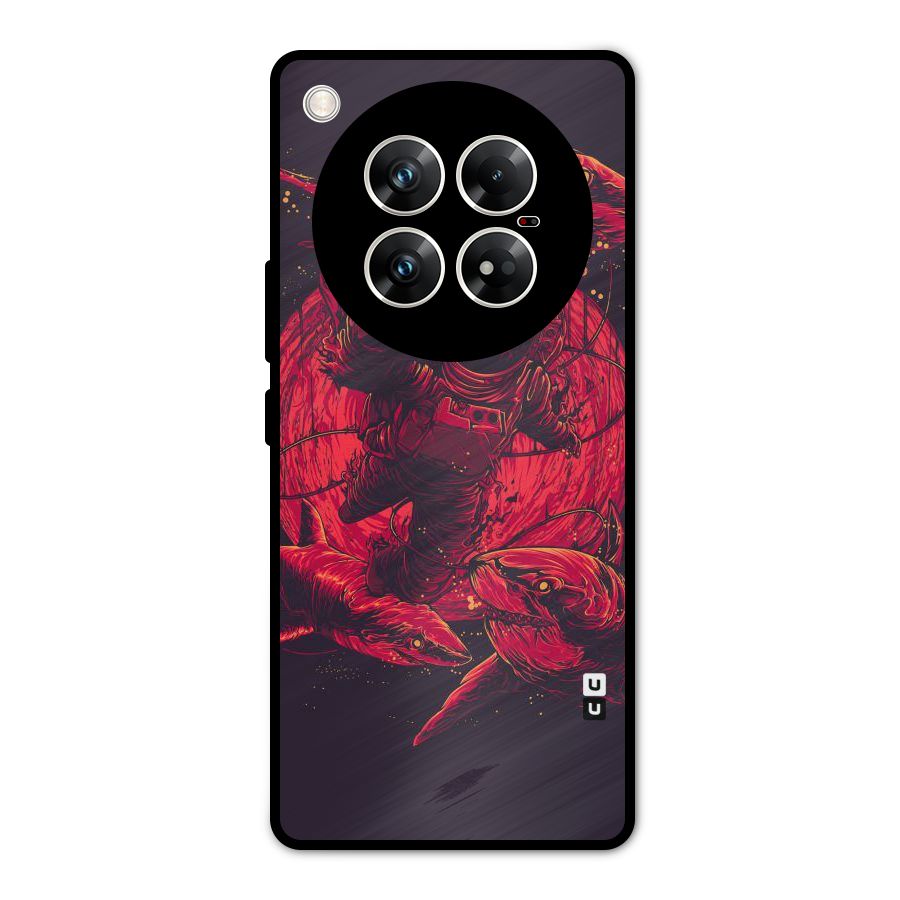 Coloured Spaceman Metal Back Case for Infinix Zero 40 5G