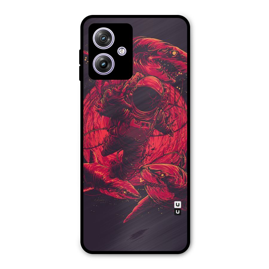 Coloured Spaceman Metal Back Case for Moto G64