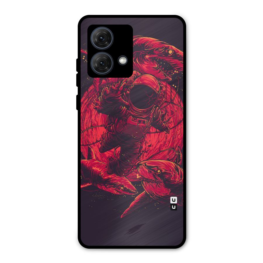 Coloured Spaceman Metal Back Case for Moto G84
