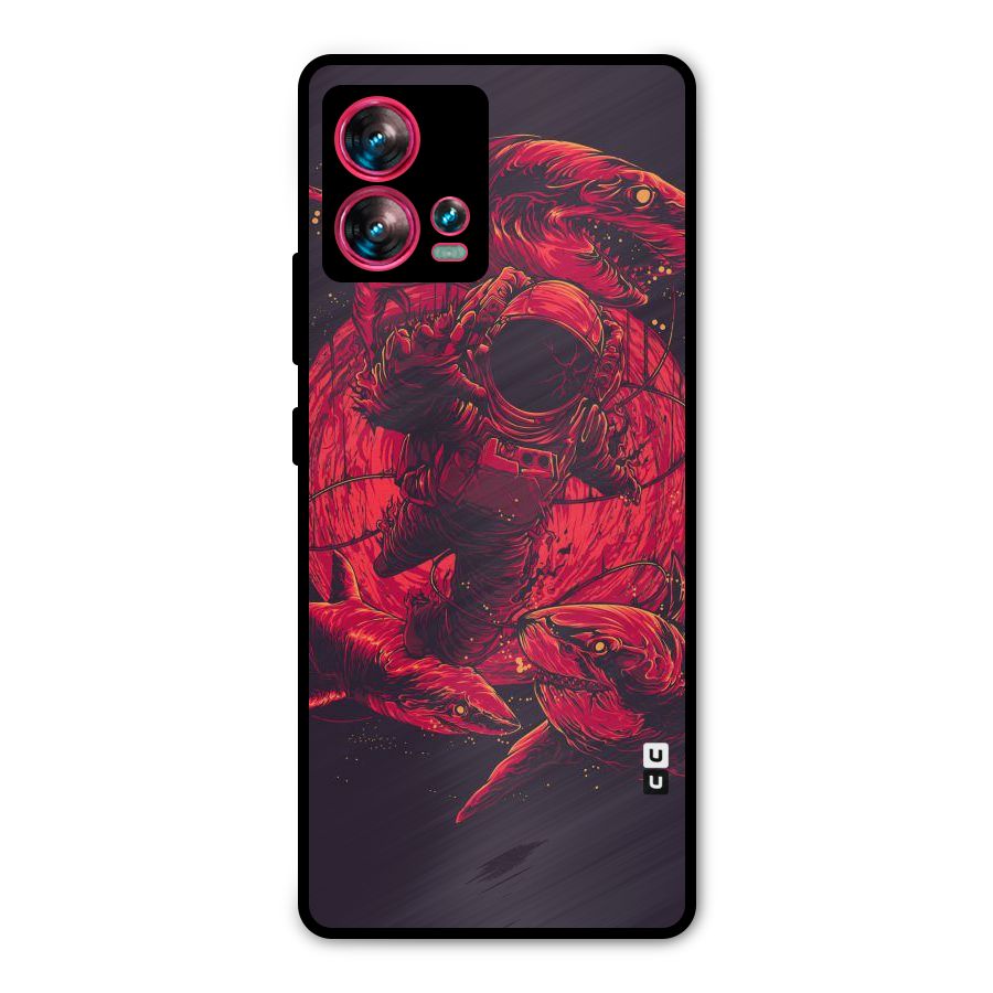 Coloured Spaceman Metal Back Case for Motorola Edge 30 Fusion