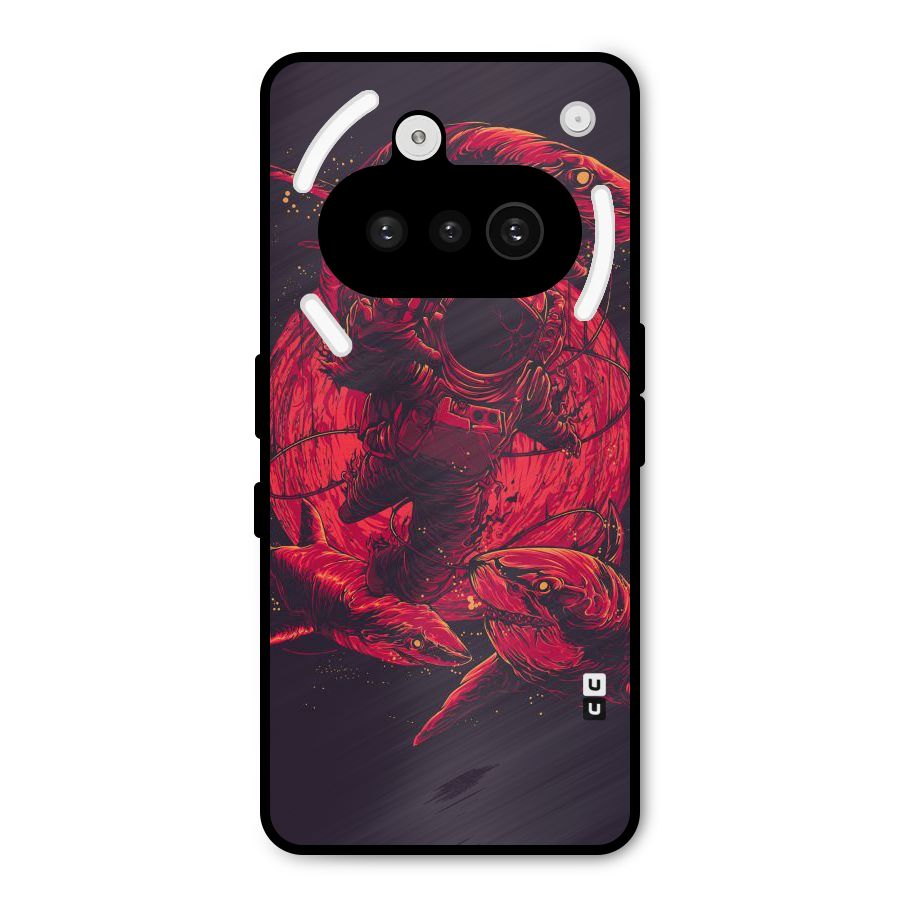 Coloured Spaceman Metal Back Case for Nothing Phone 3a