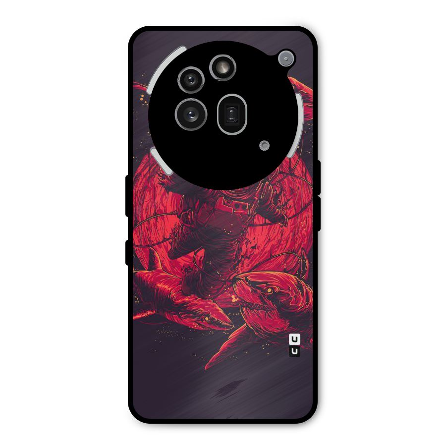 Coloured Spaceman Metal Back Case for Nothing Phone 3a Pro