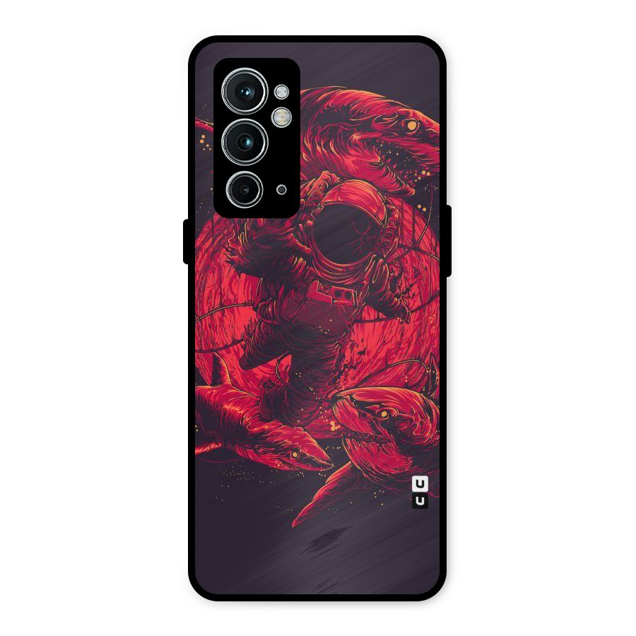 Coloured Spaceman Metal Back Case for OnePlus 9RT 5G