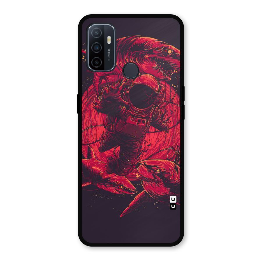Coloured Spaceman Metal Back Case for Oppo A53