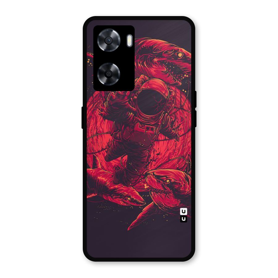 Coloured Spaceman Metal Back Case for Oppo A77