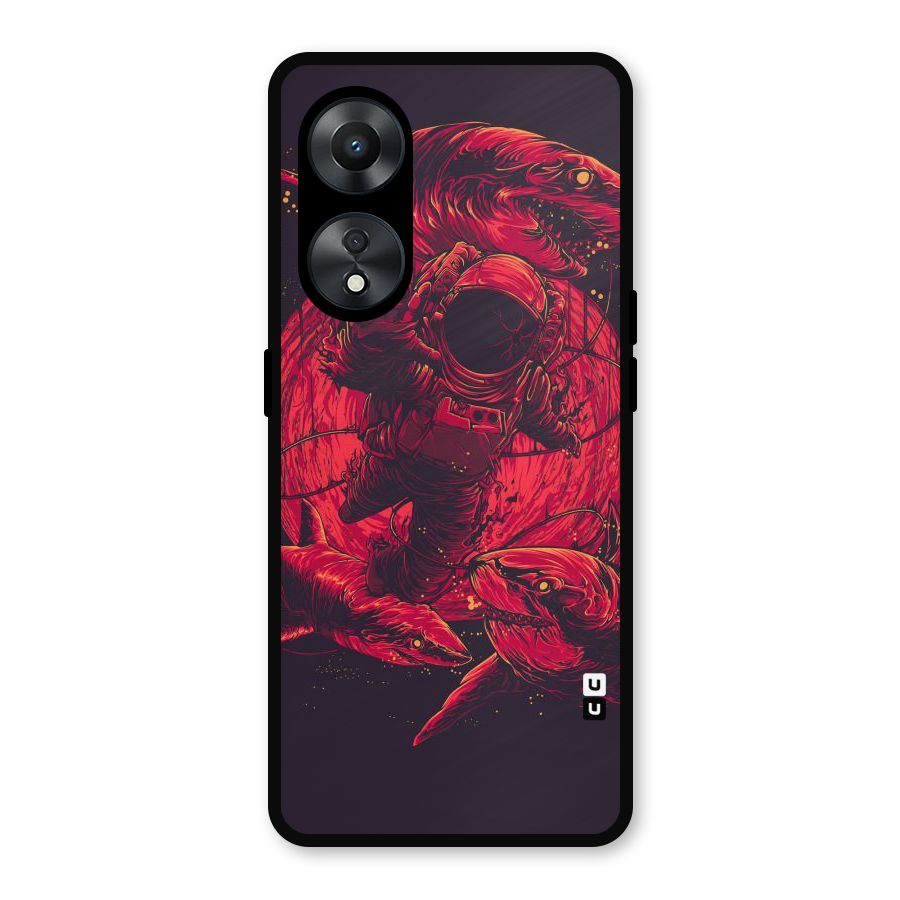 Coloured Spaceman Metal Back Case for Oppo A78