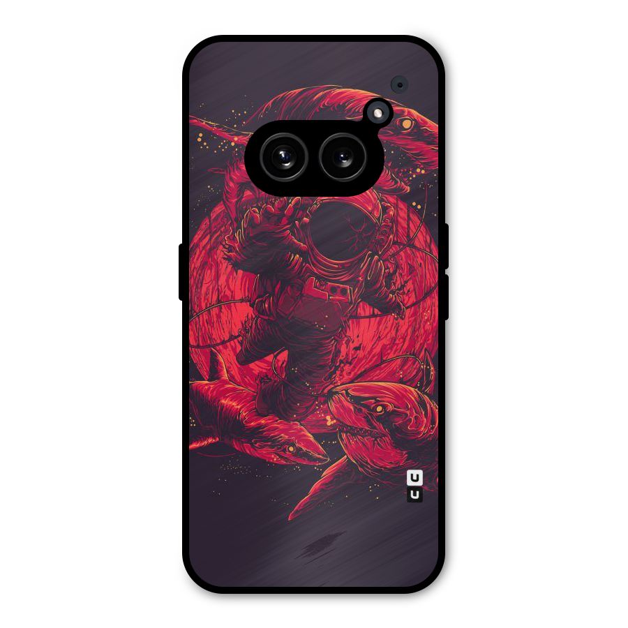 Coloured Spaceman Metal Back Case for Nothing Phone 2a
