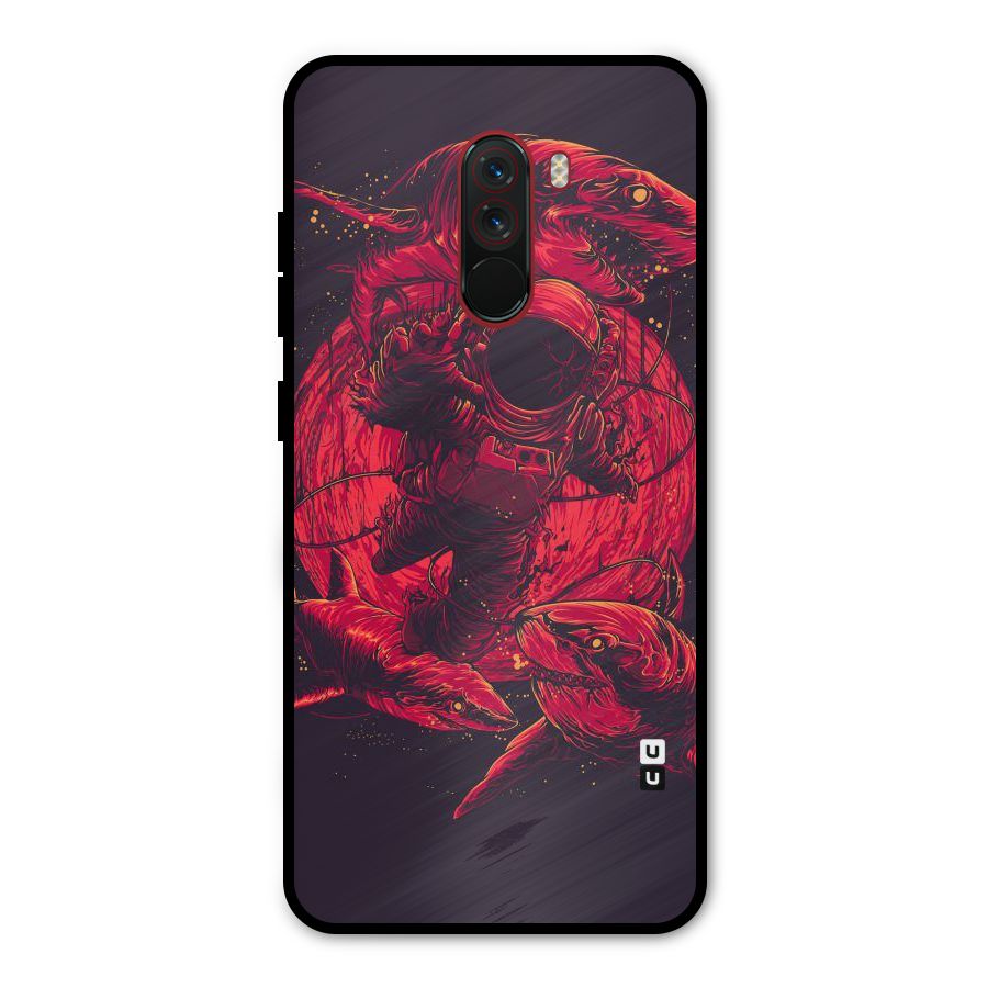 Coloured Spaceman Metal Back Case for Poco F1