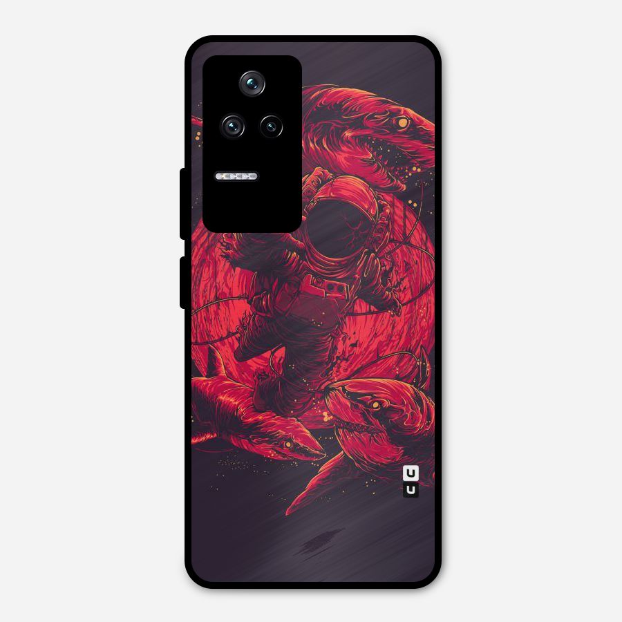 Coloured Spaceman Metal Back Case for Poco F4 5G