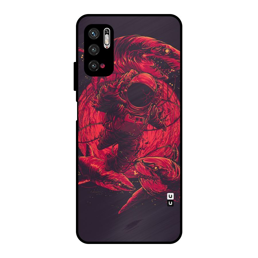 Coloured Spaceman Metal Back Case for Poco M3 Pro 5G