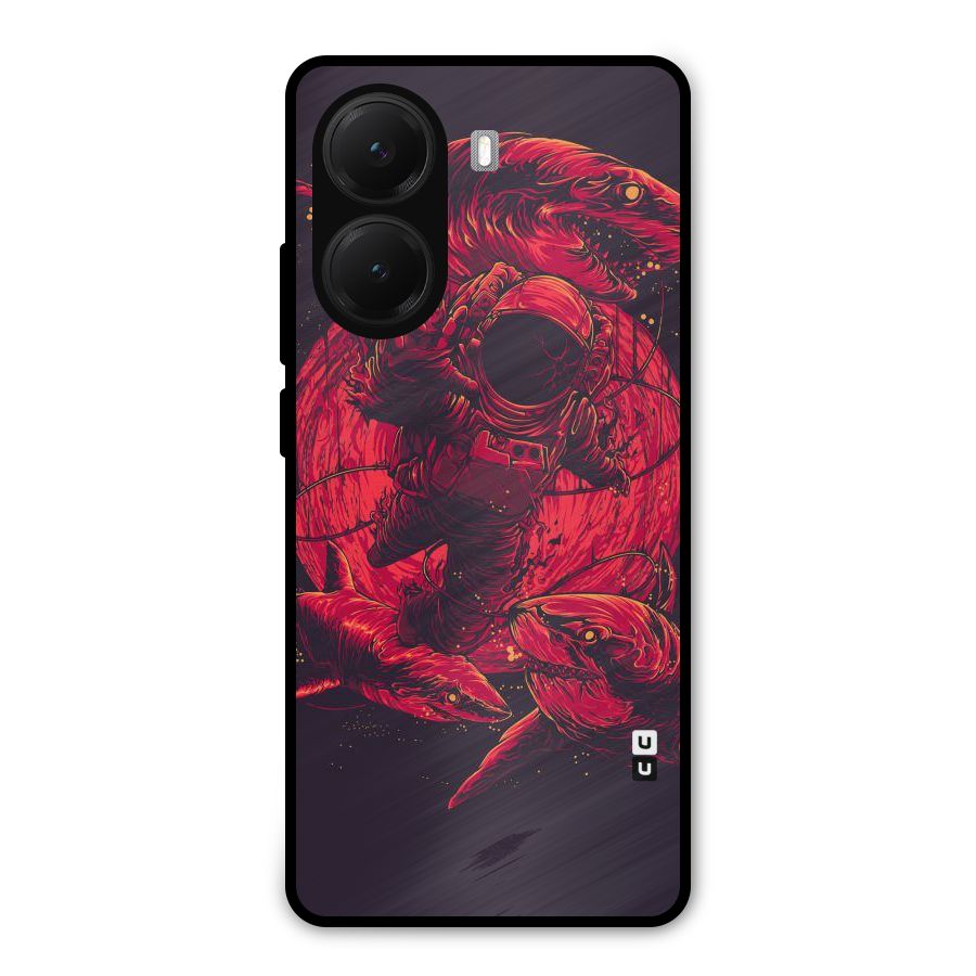 Coloured Spaceman Metal Back Case for Poco X7 Pro