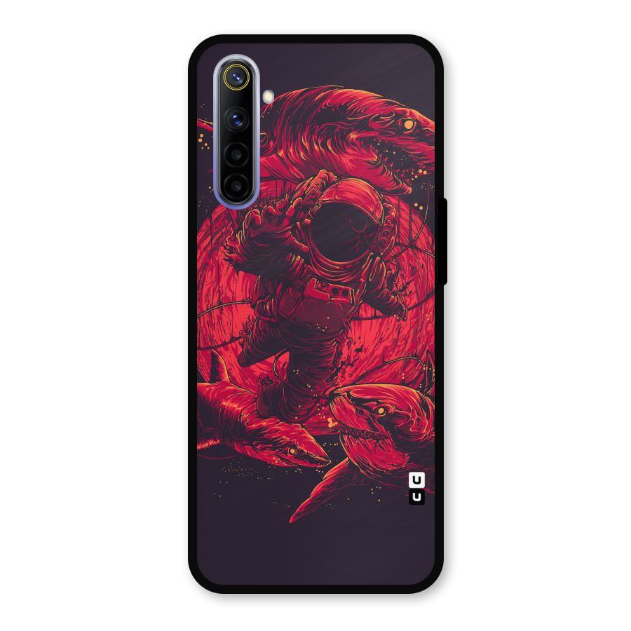Coloured Spaceman Metal Back Case for Realme 6i