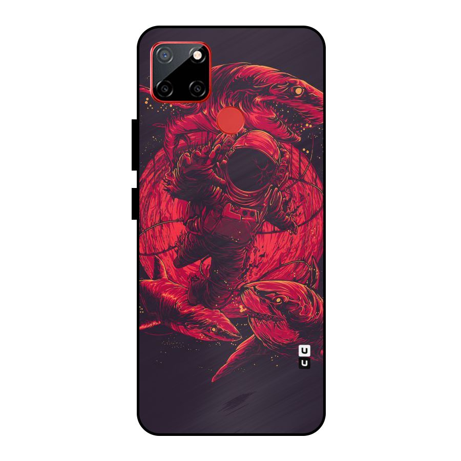 Coloured Spaceman Metal Back Case for Realme C12