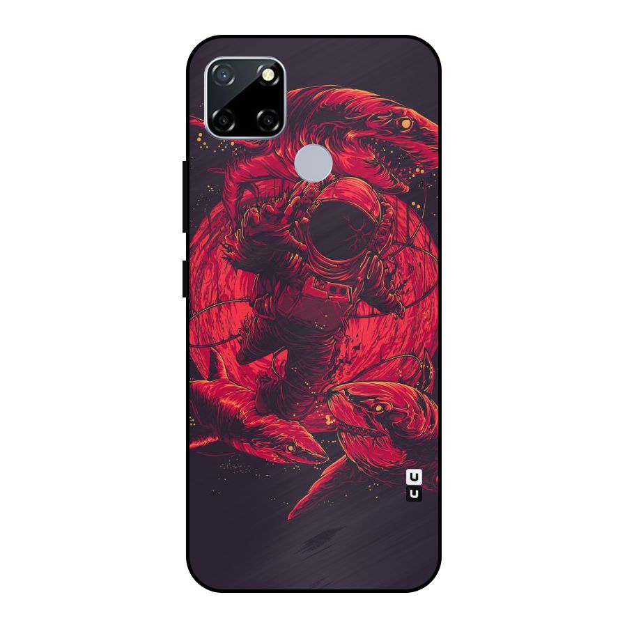 Coloured Spaceman Metal Back Case for Realme Narzo 20