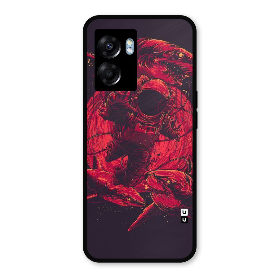 Coloured Spaceman Metal Back Case for Realme Narzo 50 5G