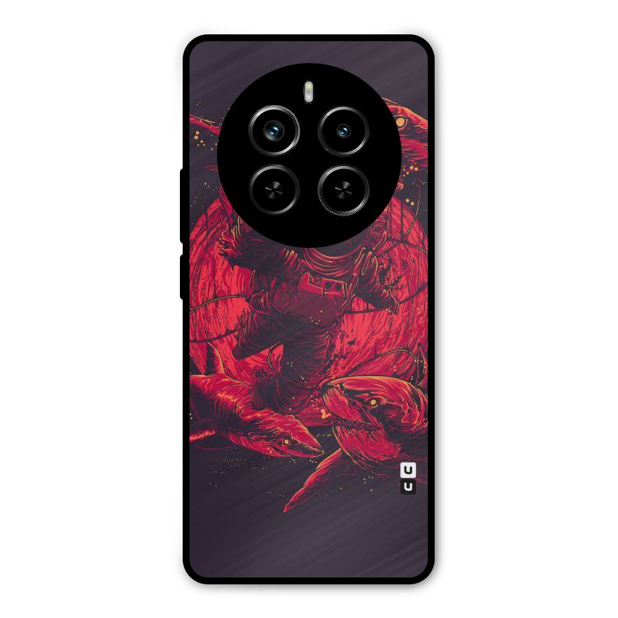 Coloured Spaceman Metal Back Case for Realme P1 Pro
