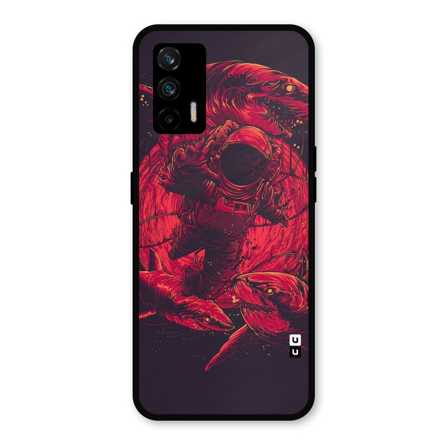 Coloured Spaceman Metal Back Case for Realme X7 Max