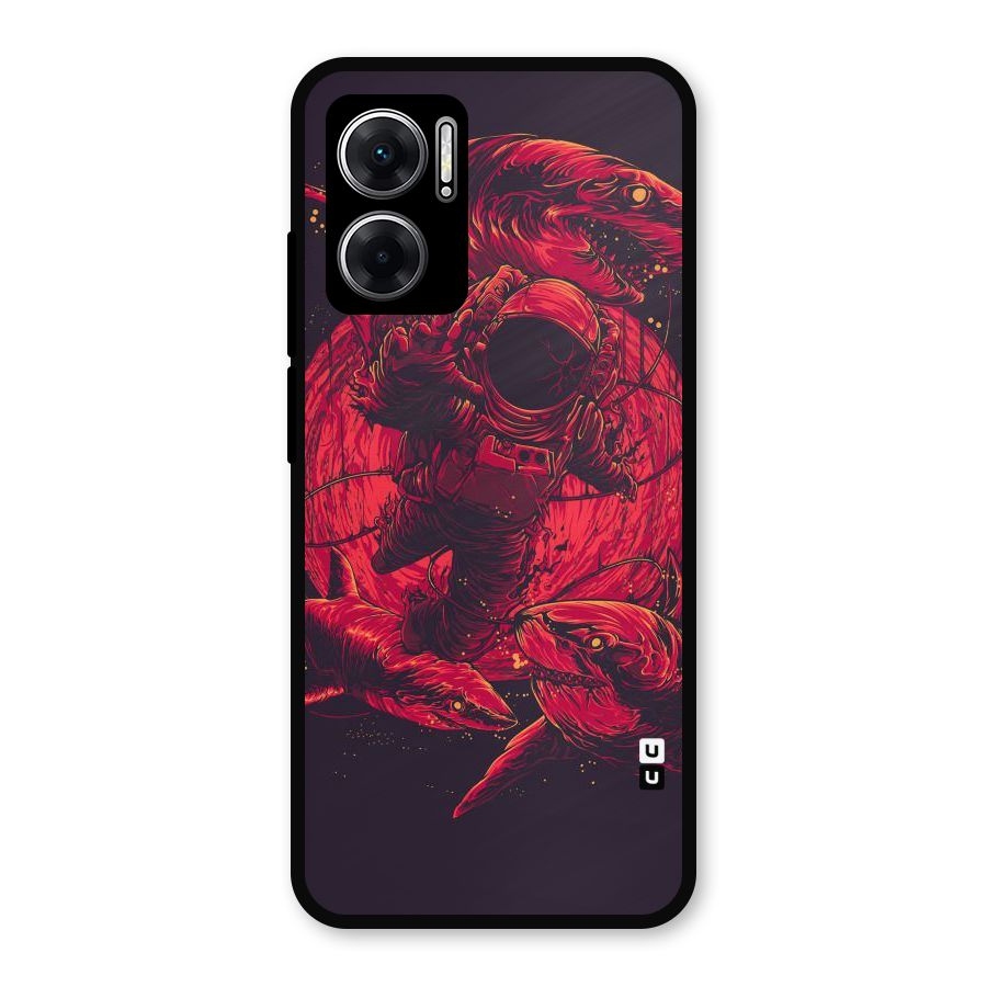 Coloured Spaceman Metal Back Case for Redmi 11 Prime 5G